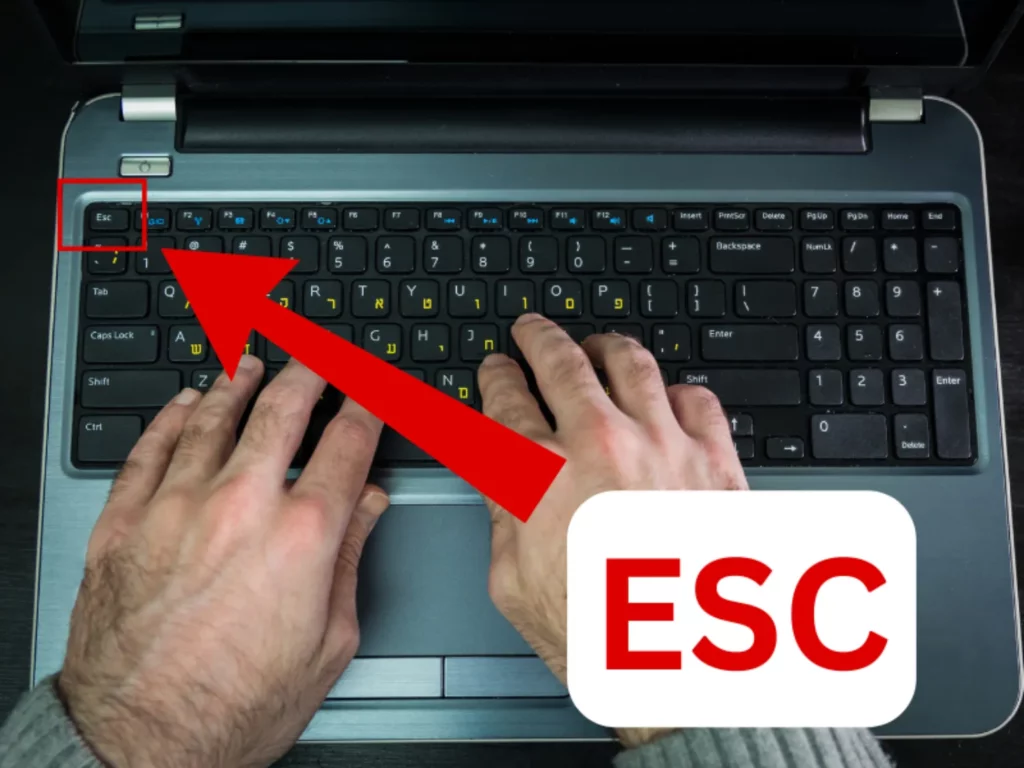 איך למצוא את כפתור ESC בשביל להשתמש בתוסף הנגישות